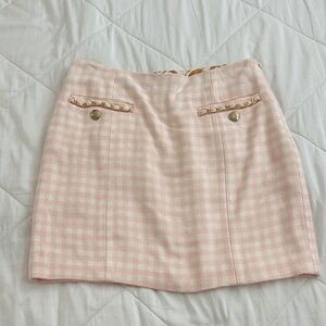 Pink Plaid Women's Skirt